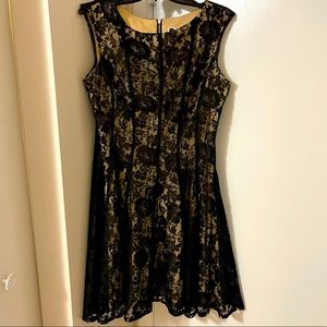 Julian Taylor Black Lace Cocktail Dress